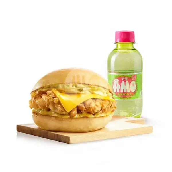 Combo AMO Rich Burger - Chicken | Richeese Factory, Kawi