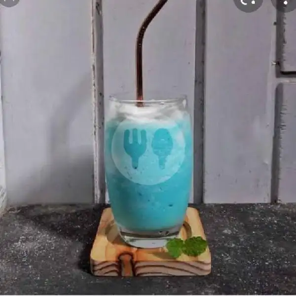pop ice vanilla blue | Roti Bakar Bandung Putri 88, Delod Peken