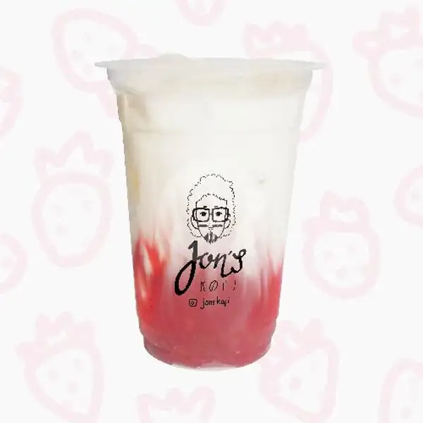 Ice Strawberry Latte | Jons Kofi, Sawojajar