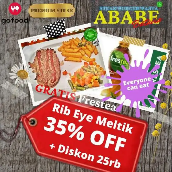FREE Frestea-Wagyu Rib Eye Meltik AUS Halal | Ababe Steak, Pondok Labu