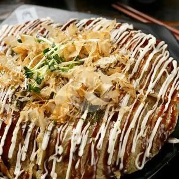 Parit 2 ( 1 Porsi Takoyaki 9 Ball + 1 Porsi Okonomiyaki ) | Takoyaki Mama Mya 