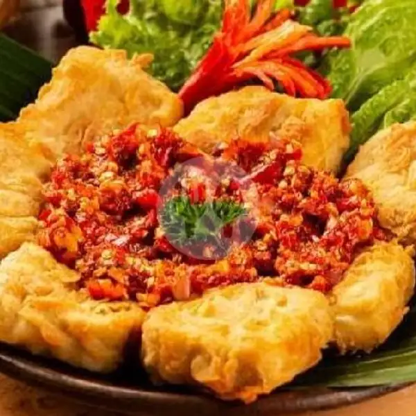 Tahu Geprek Sambel Bawang gratis sosis goreng | ami kitchen