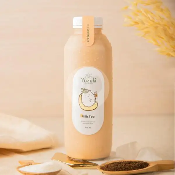 Milk Tea Bottle Of Goodness 500ml | Yuzuki Tea & Bakery Majapahit - Cheese Tea, Fruit Tea, Bubble Milk Tea and Bread