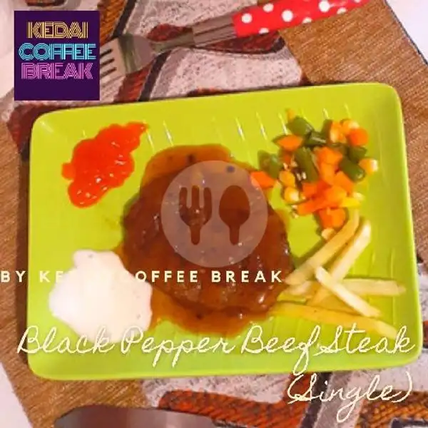 Blackpepper Beef Steak (Single) | Kedai Coffee Break, Curug