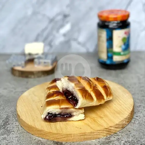 Penyet Cream Cheese Blueberry | Roti Bakar Penyet Khas Bangka dan Es Kopi Susu, Kedai Rasea, Binus