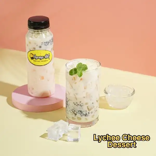 Lychee Cheese Dessert | Brownies Pudding Nyonya MG, Bandung Wetan