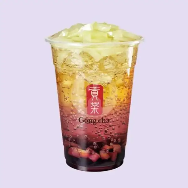 Sparkling Lime Grape Tea w Coconut Jelly | Gong Cha, Grand Indonesia