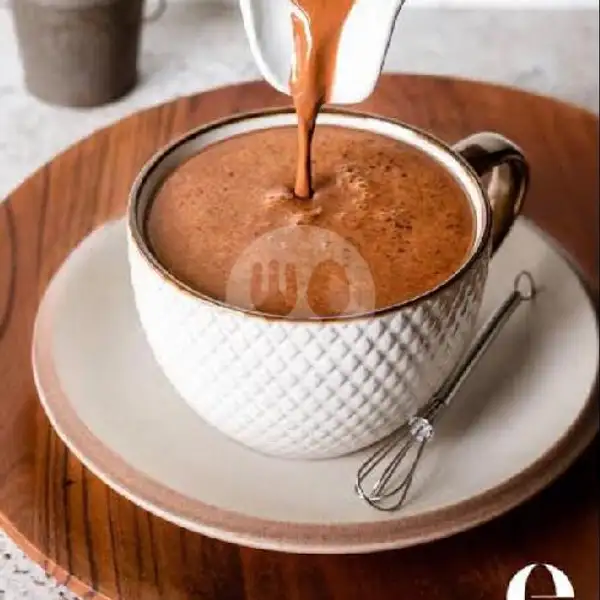 Hot chocolate milk | Takoyaki Rania, Okonomiyaki,Cipedes Hilir