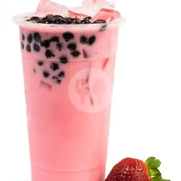 Es Strawberry Latte | Warung D' Beautiful, Lembang