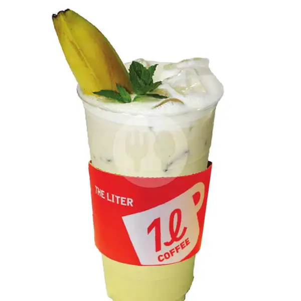 Banana Latte Ice  (TALL Size 14 Oz) | The Liter, Summarecon Bekasi