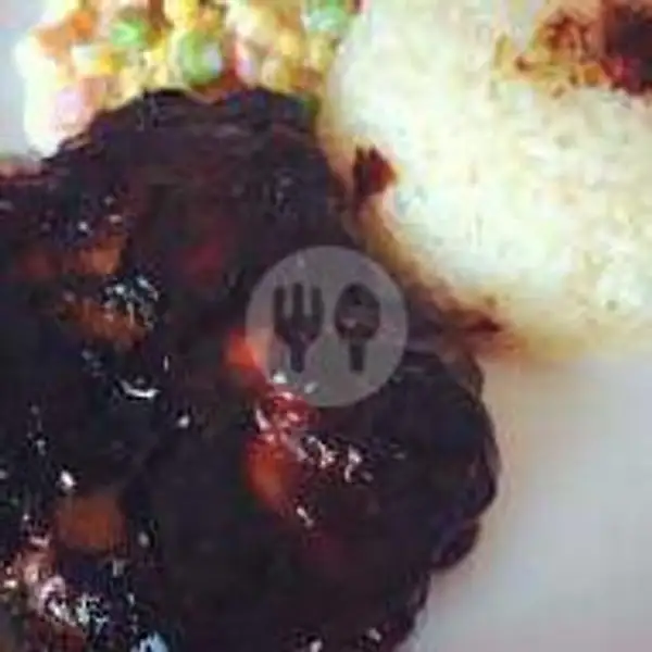 GRILL CHICKEN BLACK PEPPER SAUCE WITH BUTTER RICE | STEAK & SOFT DRINK ALA R & T CHEF