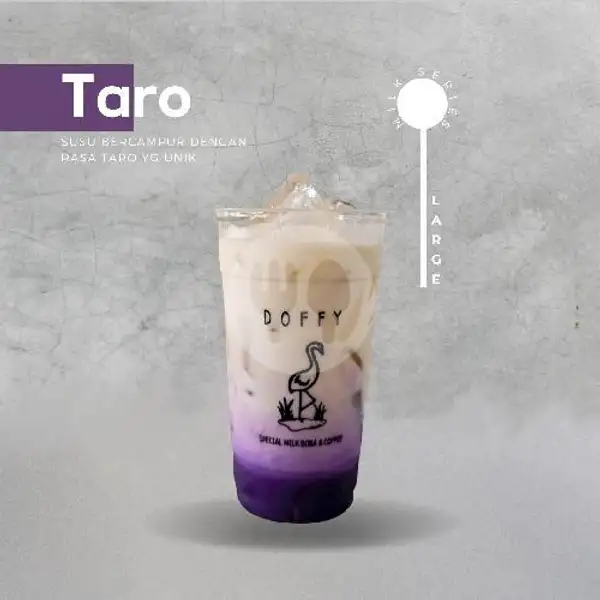 Taro Susu (Large) | Doffy (Milk Boba & Coffee) Di Samping Angkringan Mas Tumin M. Yamin Samarinda
