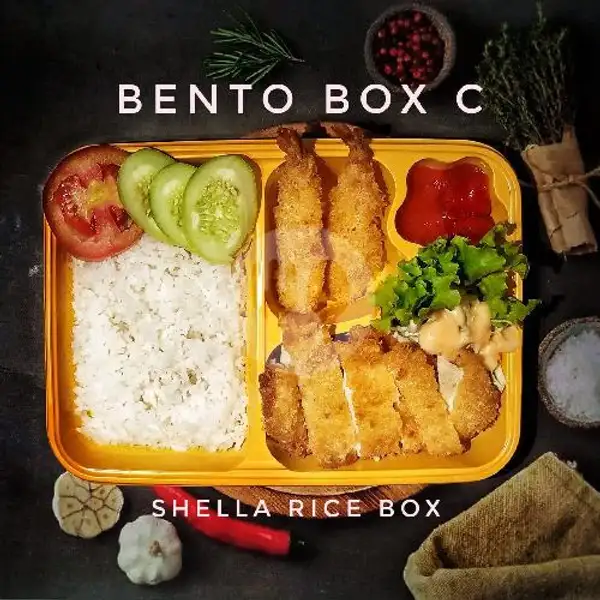 Bento Box C (Katsu+Eby) | Rice Bowl Shela