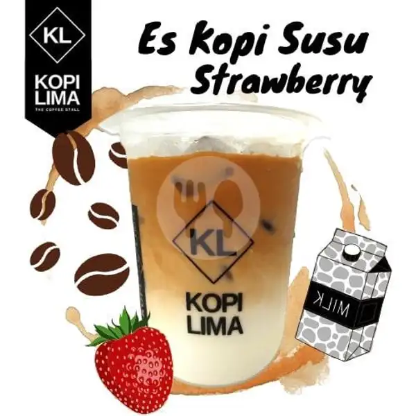 Es Kopi Susu Strawberry | Kopi Lima, Lowokwaru