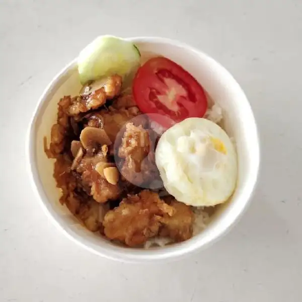 Rice Bowl Ayam Saus Lada Hitam+ Telur | Warung Makan Vinso