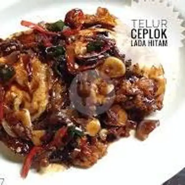 Nasi + Telur Dadar / Ceplok Sauce Black Pepper | Ayam Geprek Farish, Tlogosari Kulon