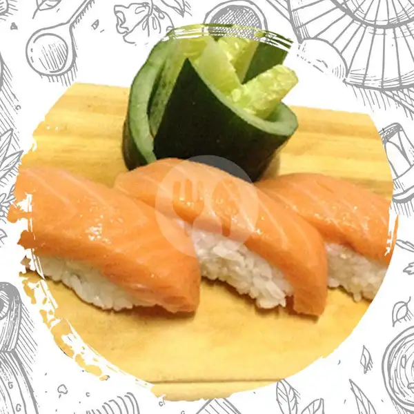 Salmon Sushi 3 Pcs | Jikasei Sushi, Sukarjo Wiryopranoto