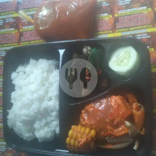 Rice Crab Asoka Cowok KS ( Nasi, Kepiting + Udang, Jagung Manis ) | Kepiting Sambalado, Kenjeran