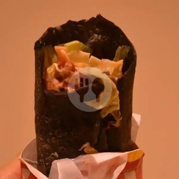 Black Kebab Telur + Keju | Arabian Kebab & Burger, Kisaran Barat