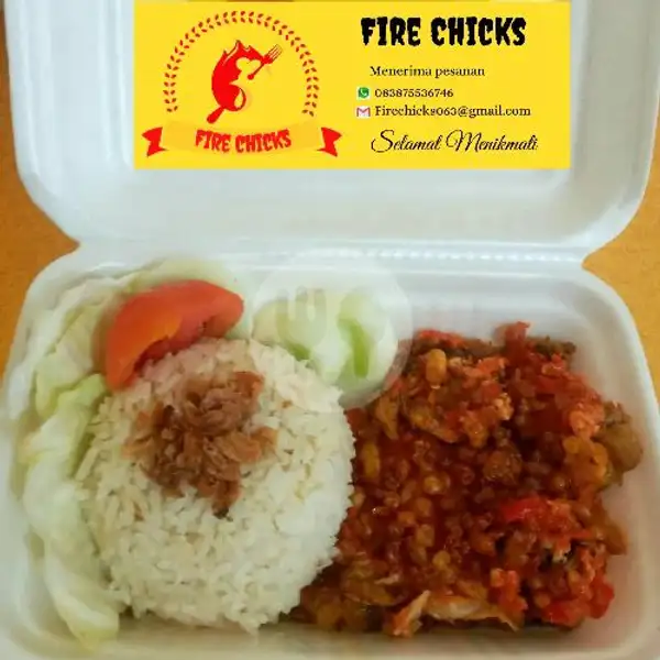 Nasi + Ayam Geprek Cetarr + FREE Teh Manis (Request Tulis Di Note Ya Kakak Jangan Ke Driver) | Pecel Lele & Ayam Geprek Fire Chicks, Rawamangun