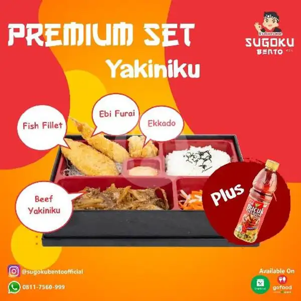 Premium Beef Set Yakiniku+ Teh Pucuk | Sugoku Bento, KH Wahid Hasyim