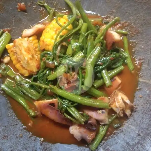 Cah Kangkung Cumi Asam Manis/Balado | Seafood Rinjani