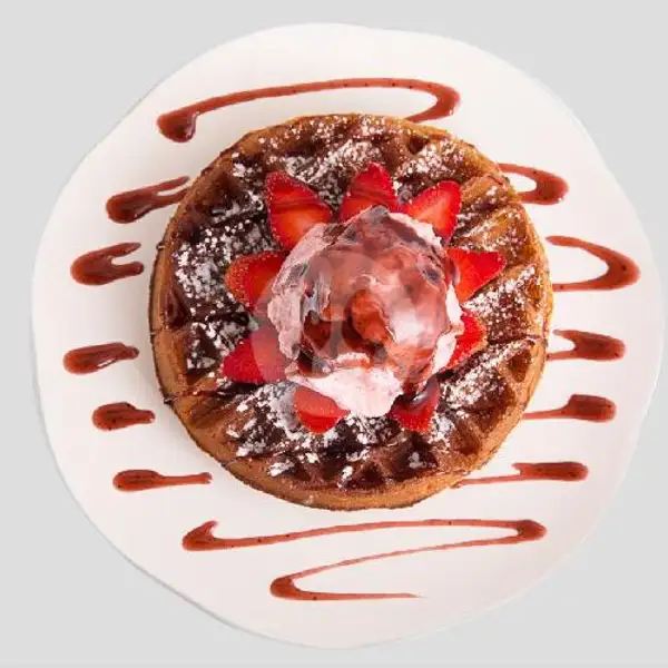 Mix-berries Waffle | Brownfox Waffle & Coffee, Denpasar