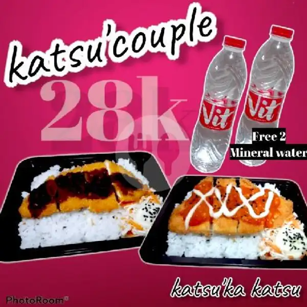 Katsu Couple, Free 2 mineral water | Katsu'ka Katsu