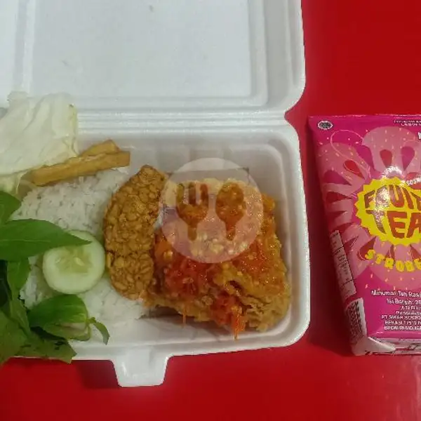 Paket Ayam Geprek Fruitea Strawberry | Ayam Geprek Zacky 3, Tanjung Karang Timur