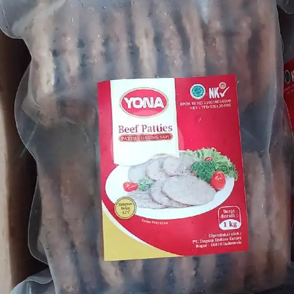 Yona Beef Patties 1kg | Frozen Food Rico Parung Serab