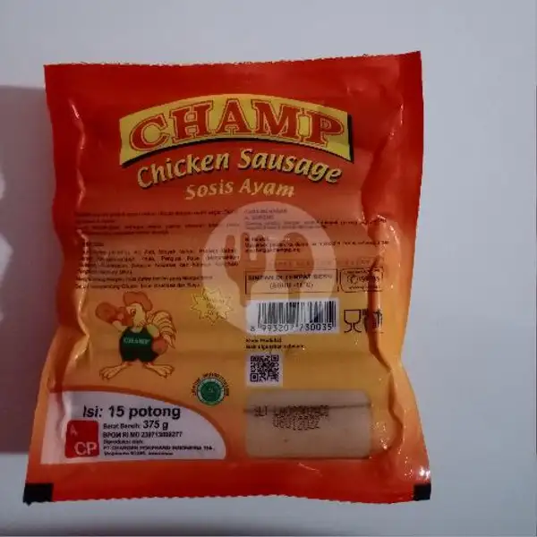 Sosis Ayam Champ Isi 15 ( Frozen) | Dimsum Pempek Baso Aci Dan Frozen Food ADA,Bojong Pondok Terong