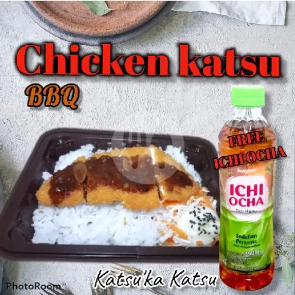 Chicken katsu sauce Barbeque, free ichi ocha | Katsu'ka Katsu