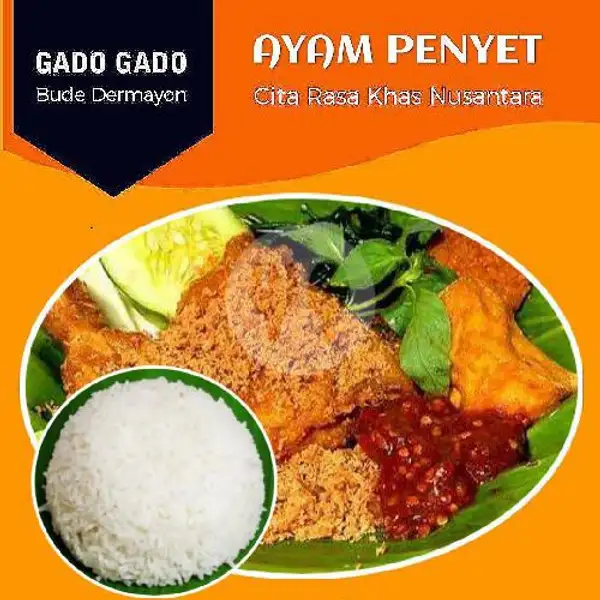 Ayam Penyet + Nasi | Gado Gado Bude Dermayon, Batam
