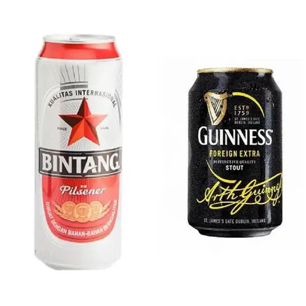 Beer Bintang 500ml Bareng Guinness 320ml | Beer Bareng, Kali Sekretaris