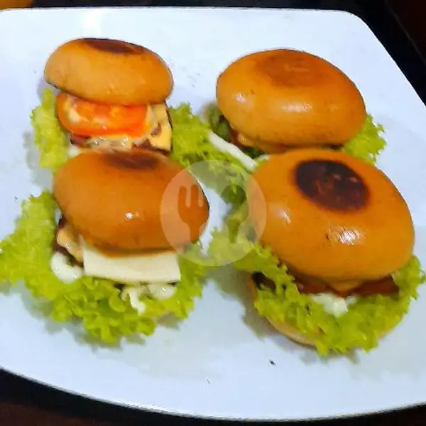 Paket 4 Pcs Mini Burger Smoked Beef Cheese | Dhapoer Pasta, Sidorejo