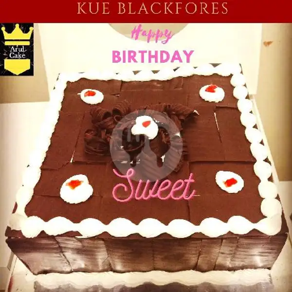 Kue Ulang Tahun Blackfores Kotak, Uk : 24x24 | Kue Ulang Tahun ARUL CAKE, Pasar Kue Subuh Senen