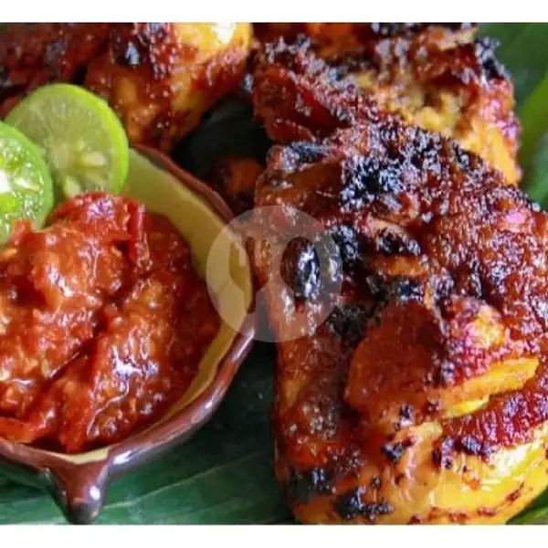 Ayam Bakar Pedas+Nasi Lalapan+Es Teh | Kedai Dahar Mas Rama, Purwokerto Selatan