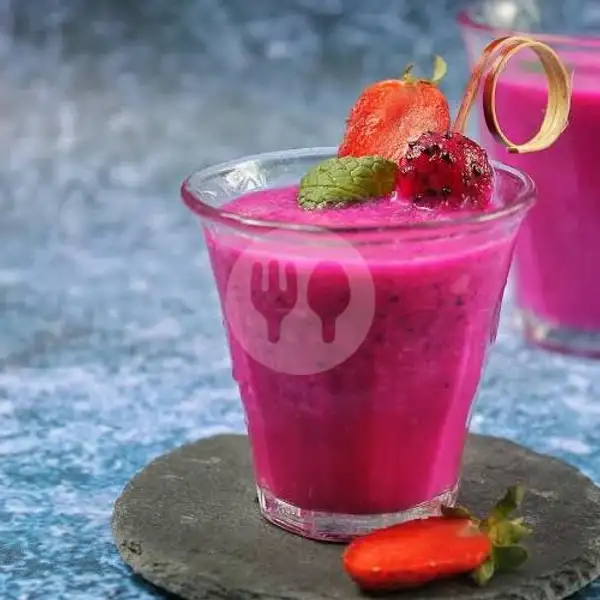 Juice Mix Buah Naga + Stawbery | D'Aura Fruit Juice, Subang Kota