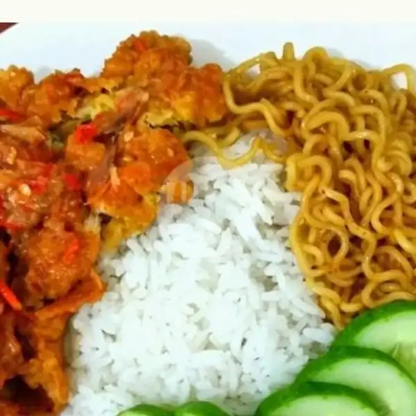 Nasi Ayam Geprek (Dada)+Indomie Goreng | Warung Indo Sumur Geger