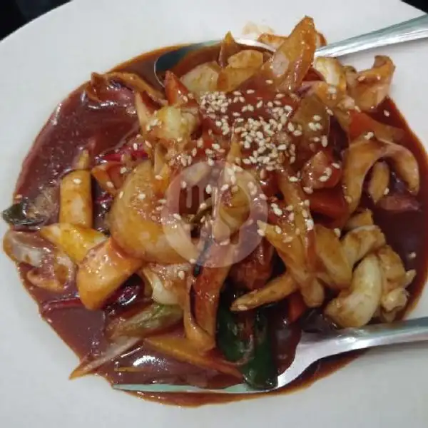 Nakji Deobap + Nasi | Naga Korean Food, Cipaku