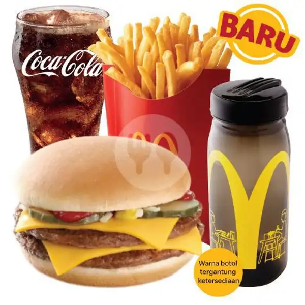 Paket Hemat Double Cheeseburger, Lrg + Colorful Bottle | McDonald's, Mall Ratu Indah