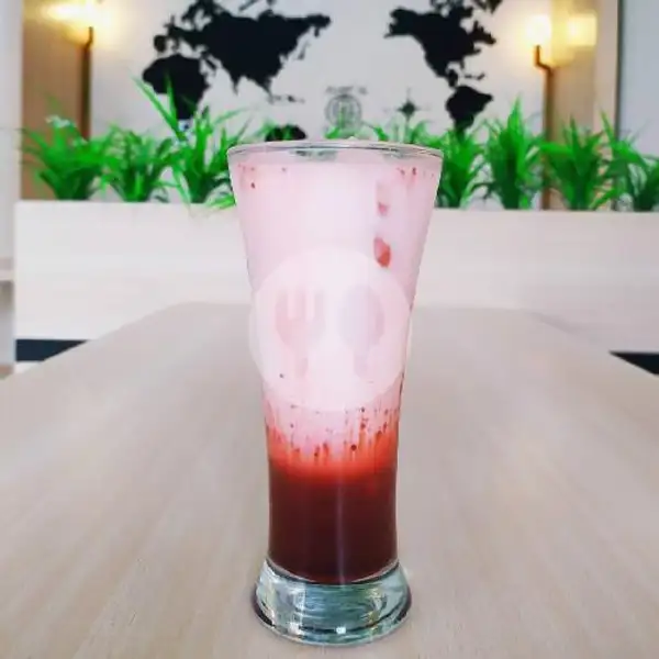 Beetroot Latte Ice | Shaqueena Kukuruyuk Ratunya Ayam Bakar Utuh, Pekanbaru