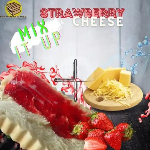 Roti Bakar Kasino Cheese Crunchy + Strawberry | Roti Bakar & Kukus Nadira, Cimahi
