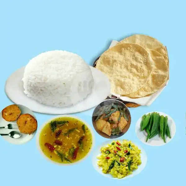 Nasi Kandar (Veg) | Uncle Muthu Kitchen, Sesetan