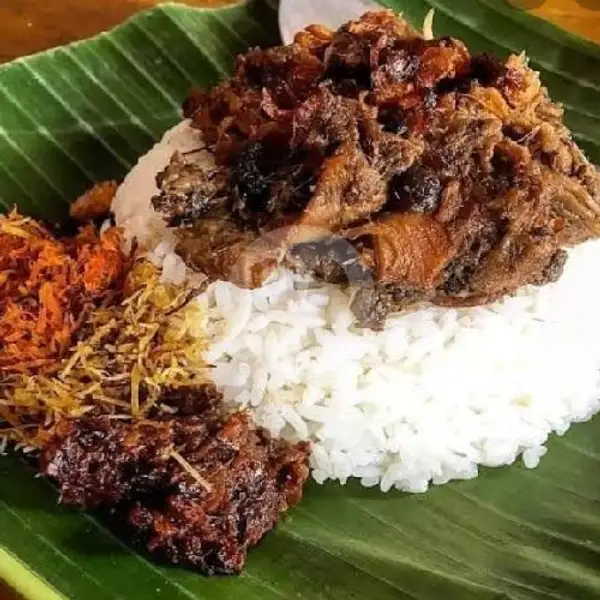 Nasi Krawu daging Campur Babat+Lalapan | Warung Irfana Jaya, Benowo