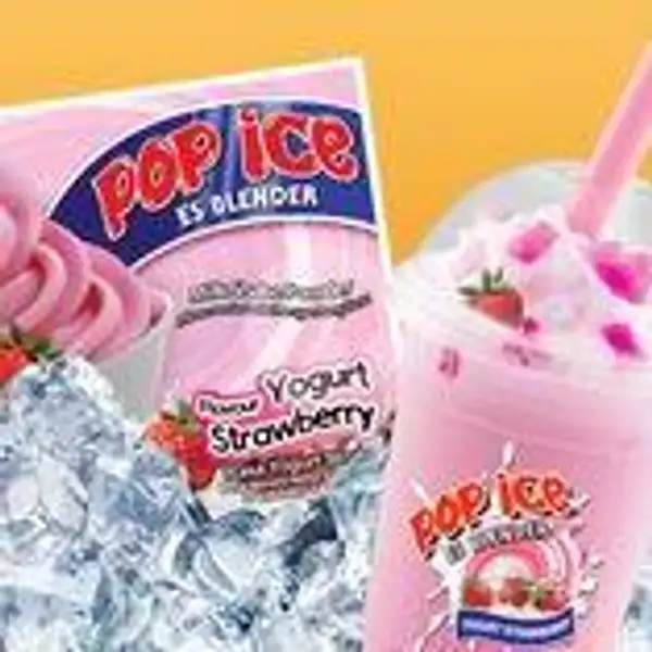 Pop Ice Yoghurt Strawberry | Seblak & Soto Juice Nenk Ika, Raya Cijerah