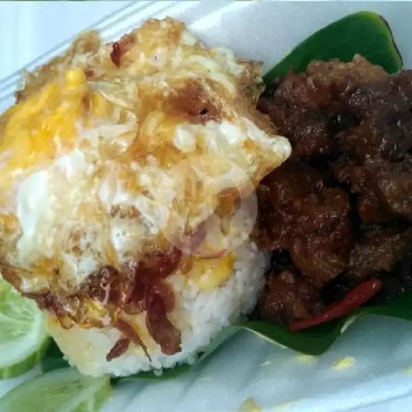 Menu Promo Nasi Daging + Topping Telor Ceplok / Dadar | Oseng Mercon Brow, Cengkareng