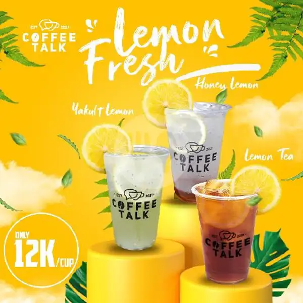 1 Yakult Lemon + 1 Honey Lemon + 1 Lemon Tea | Coffee Talk, sei panas