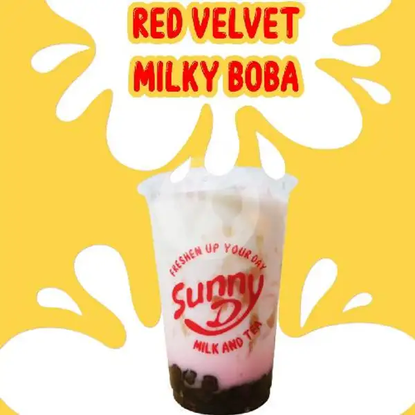 Red Velvet Milky Boba | Sunny D Milk and Tea