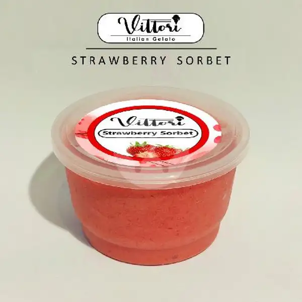 Ice Cream Es Krim Gelato Vittori - Strawberry Sorbet | Vittori Gelato